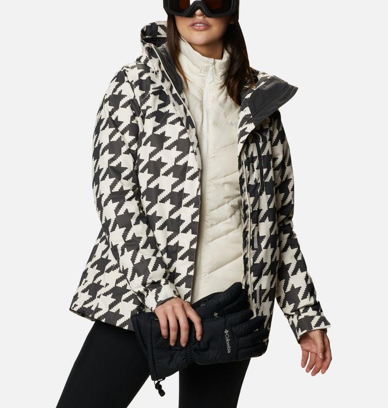Women's Whirlibird IV Interchange Jacket, Color: Chalk Houndstooth Print, image 8