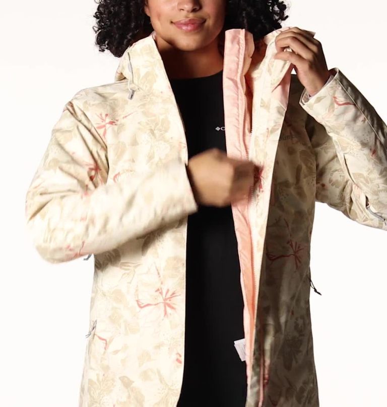 Women's Whirlibird IV Interchange Jacket, Color: Chalk Aurelian Print