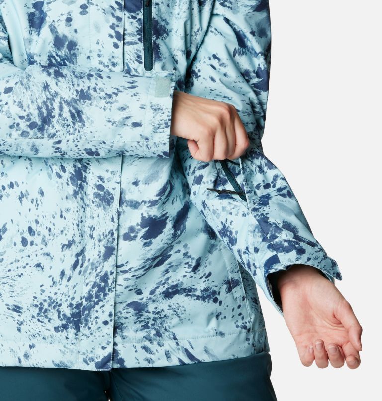 Thumbnail: Women's Whirlibird IV Interchange Jacket, Color: Aqua Haze Flurries Print, image 9