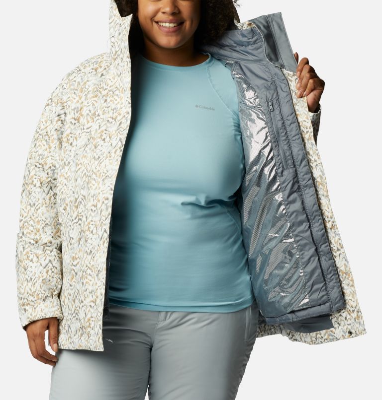 Thumbnail: Women's Whirlibird IV Interchange Jacket - Plus Size, Color: White Terrain Print, image 5