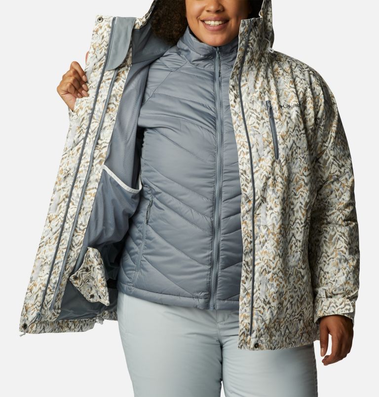 Thumbnail: Women's Whirlibird IV Interchange Jacket - Plus Size, Color: White Terrain Print, image 7
