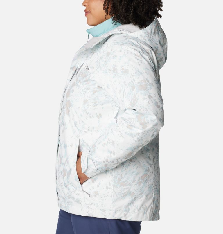 Thumbnail: Women's Whirlibird IV Interchange Jacket - Plus Size, Color: White Flurries Print, image 3