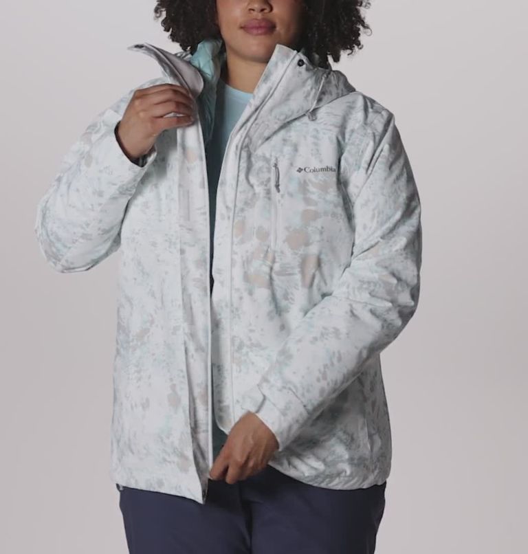 Women's Whirlibird IV Interchange Jacket - Plus Size, Color: White Flurries Print