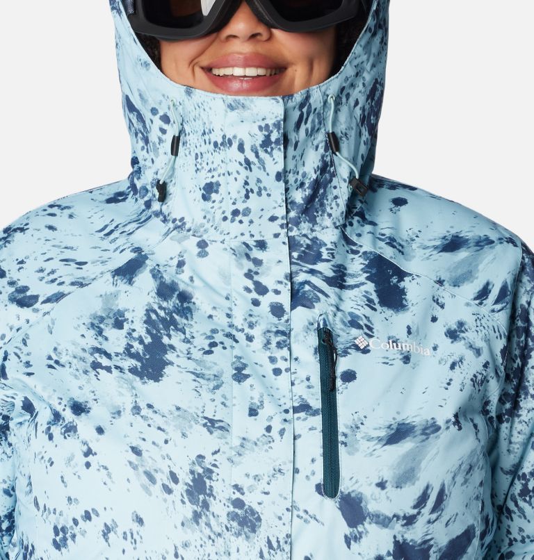 Thumbnail: Women's Whirlibird IV Interchange Jacket - Plus Size, Color: Aqua Haze Flurries Print, image 4