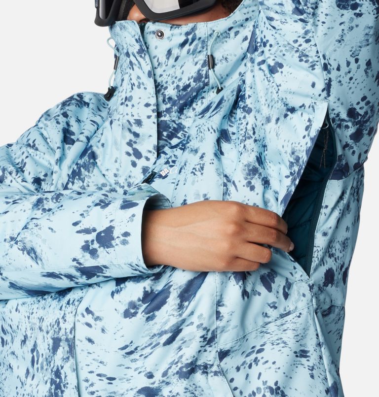Women's Whirlibird IV Interchange Jacket - Plus Size, Color: Aqua Haze Flurries Print, image 7