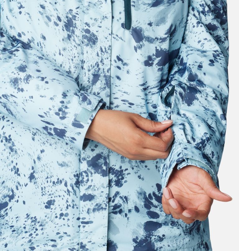 Women's Whirlibird IV Interchange Jacket - Plus Size, Color: Aqua Haze Flurries Print, image 8