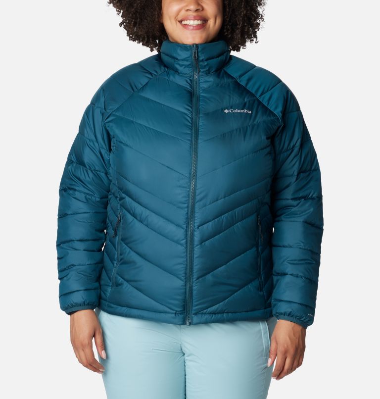 Thumbnail: Women's Whirlibird IV Interchange Jacket - Plus Size, Color: Aqua Haze Flurries Print, image 10
