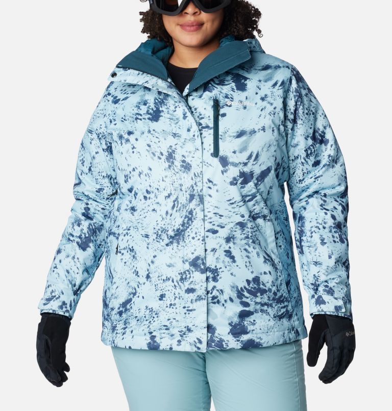Thumbnail: Women's Whirlibird IV Interchange Jacket - Plus Size, Color: Aqua Haze Flurries Print, image 1