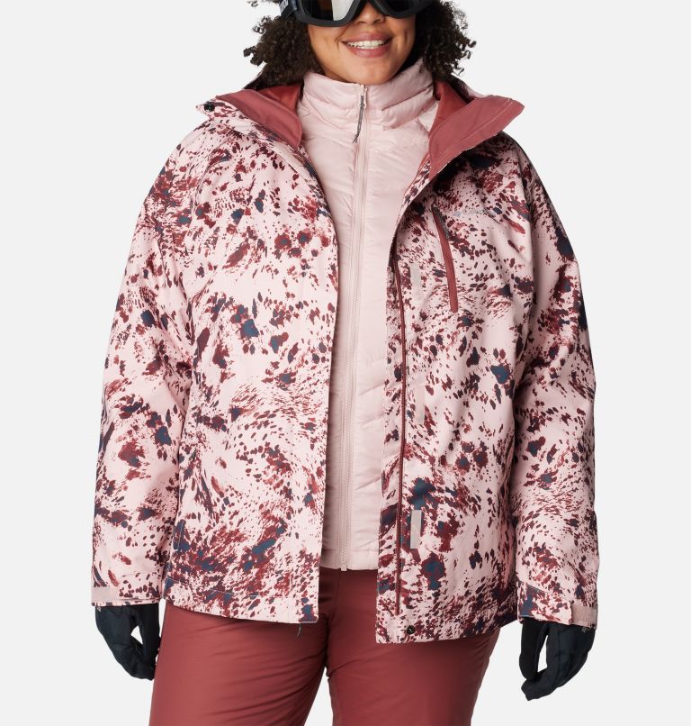 Women's Whirlibird IV Interchange Jacket - Plus Size, Color: Dusty Pink Flurries Print, image 12
