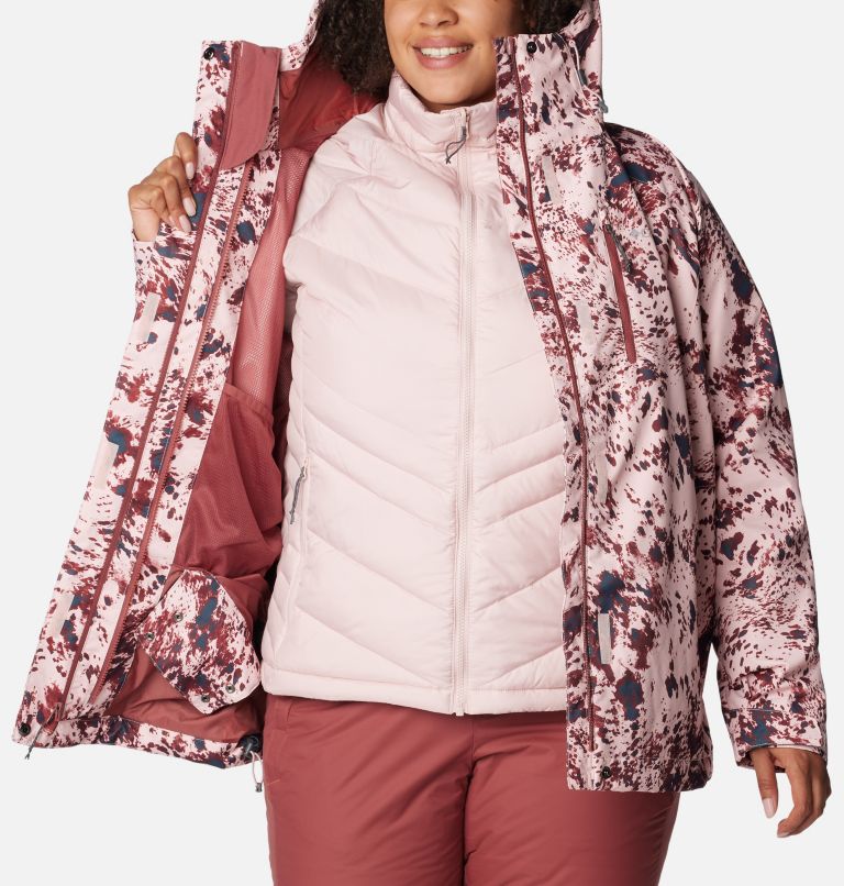 Women's Whirlibird IV Interchange Jacket - Plus Size, Color: Dusty Pink Flurries Print, image 9