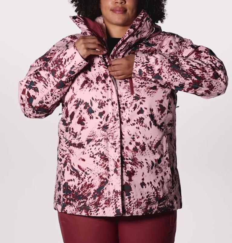 Women's Whirlibird IV Interchange Jacket - Plus Size, Color: Dusty Pink Flurries Print