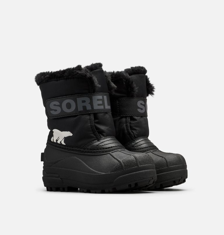 Thumbnail: Children's Snow Commander Boot, Color: Black, Charcoal, image 2