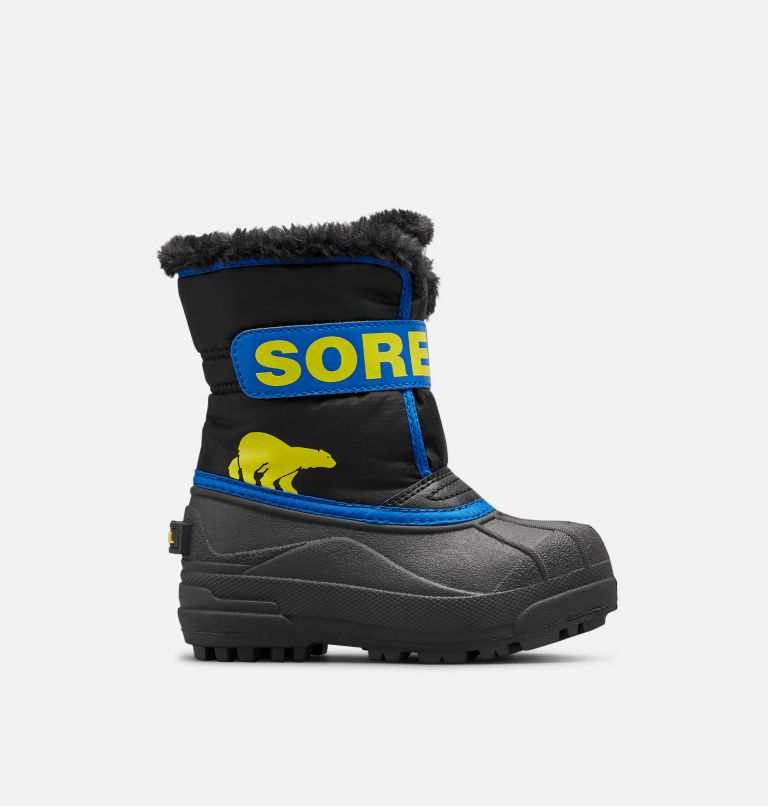 Children's Snow Commander Boot, Color: Black, Super Blue, image 1