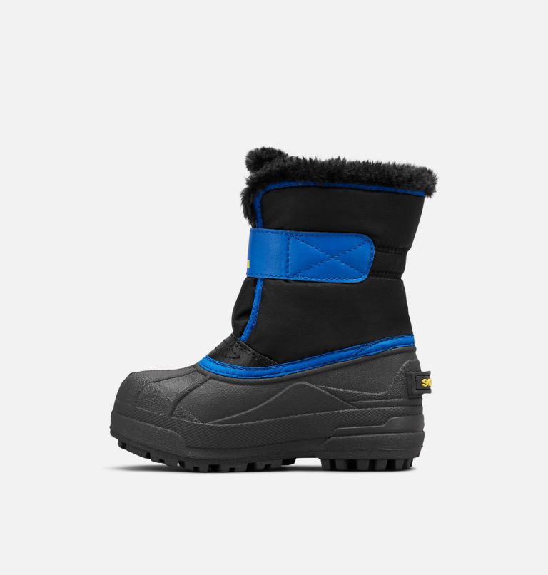 Kids' Snow Commander Snow Boot, Color: Black, Super Blue, image 4