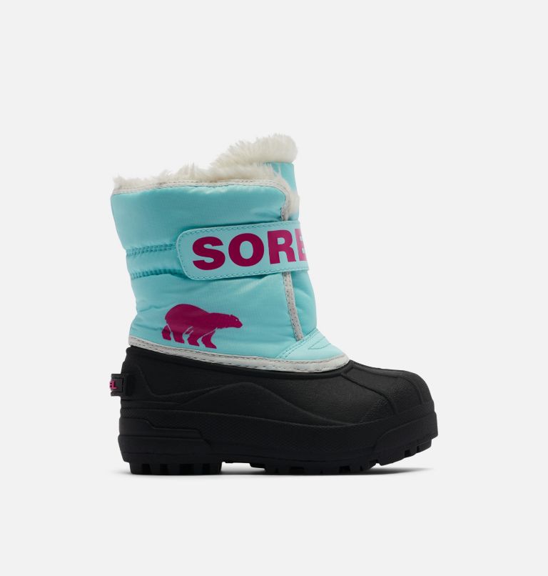 Thumbnail: Children's Snow Commander Boot, Color: Ocean Surf, Cactus Pink, image 1