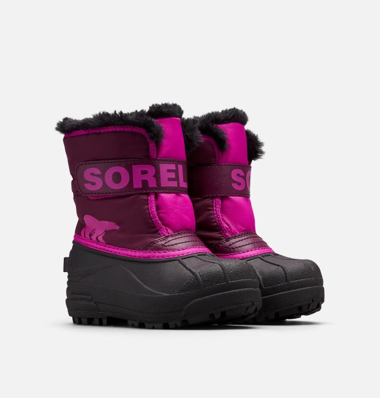 Thumbnail: Children's Snow Commander Boot, Color: Purple Dahlia, Groovy Pink, image 2