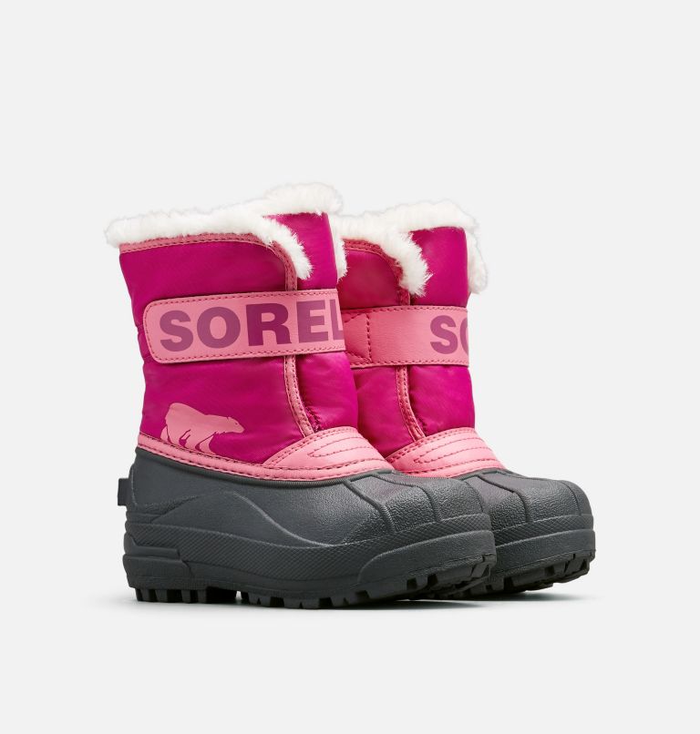 Thumbnail: Children's Snow Commander Boot, Color: Tropic Pink, Deep Blush, image 2