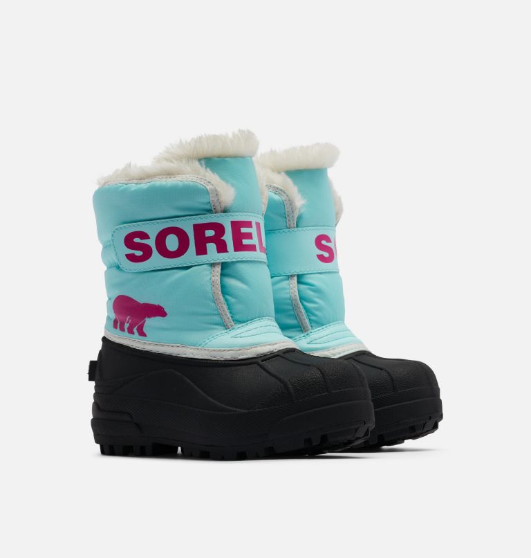 Toddler Snow Commander Boot, Color: Ocean Surf, Cactus Pink, image 2