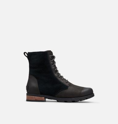 sorel black lace up boots
