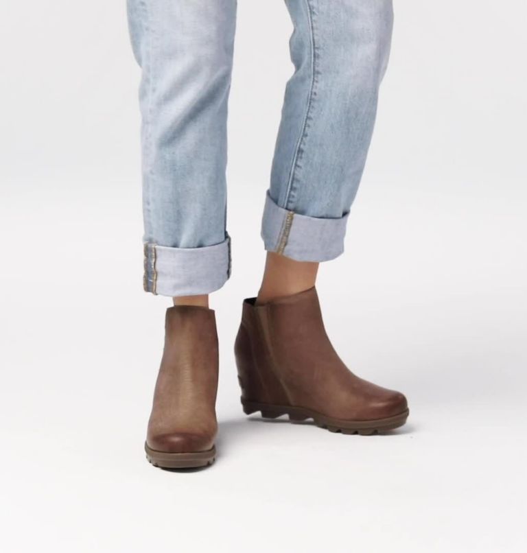 Women's Joan Of Arctic Wedge II Zip Bootie , Color: Ash Brown