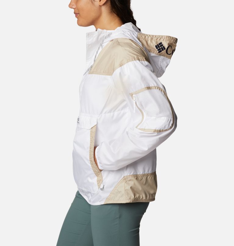 Women's Challenger Windbreaker, Color: White, Ancient Fossil, image 3