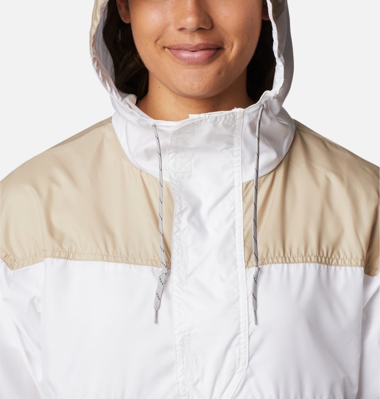 Women's Challenger Windbreaker, Color: White, Ancient Fossil, image 4