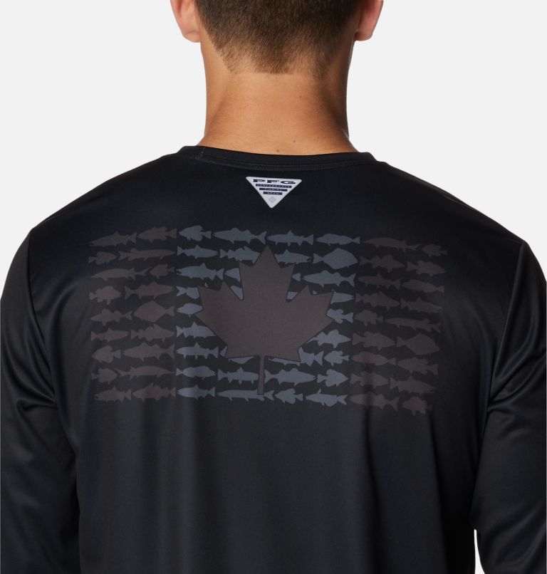 T-shirt à manches longues Terminal Tackle PFG Fish Flag Homme, Color: Black, Graphite CAN Fish, image 5