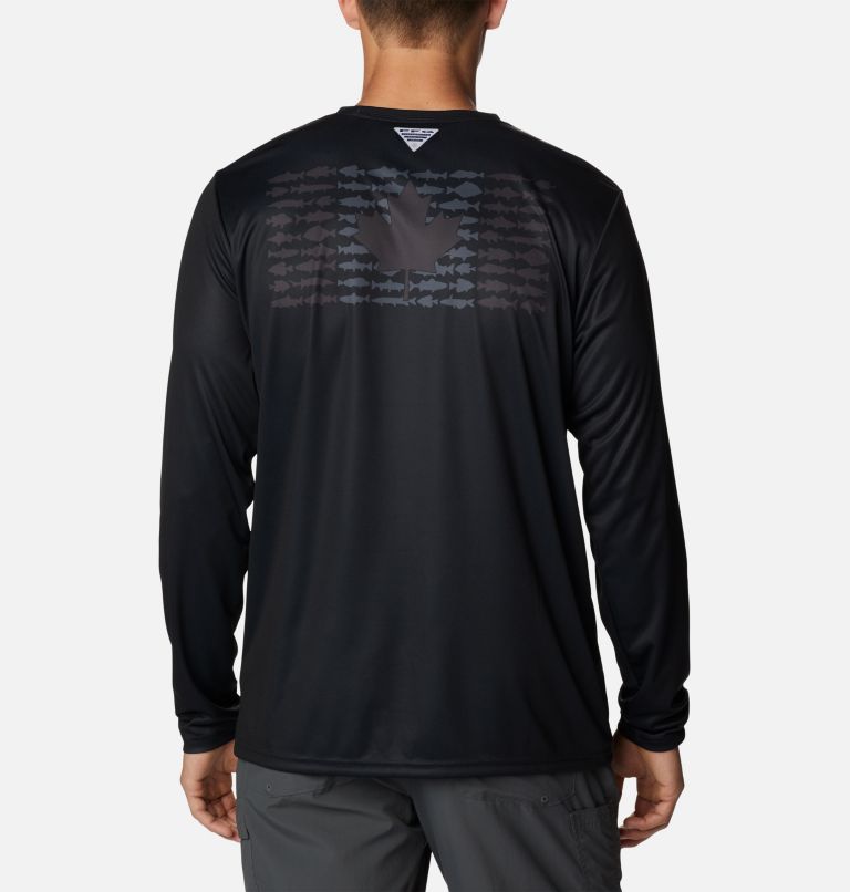 T-shirt à manches longues Terminal Tackle PFG Fish Flag Homme, Color: Black, Graphite CAN Fish, image 2