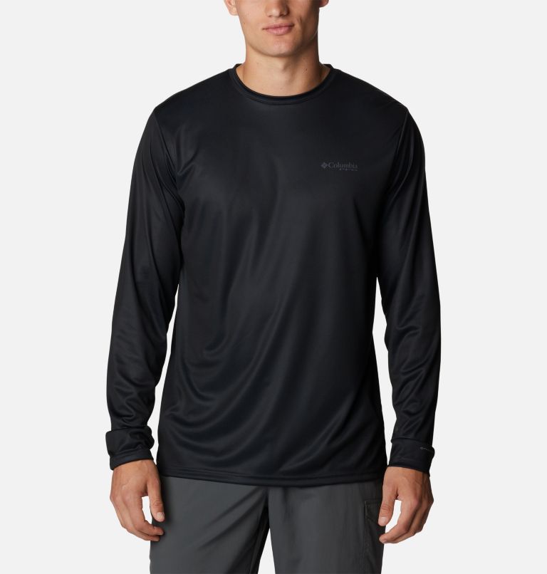 T-shirt à manches longues Terminal Tackle PFG Fish Flag Homme, Color: Black, Graphite CAN Fish, image 1