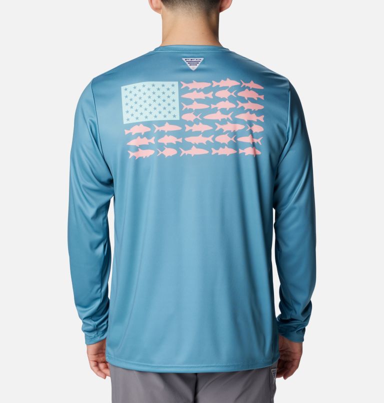 Columbia Omni-Shade Mens Blue Long Sleeve Fishing Shirt Size Medium NICE!  Casual