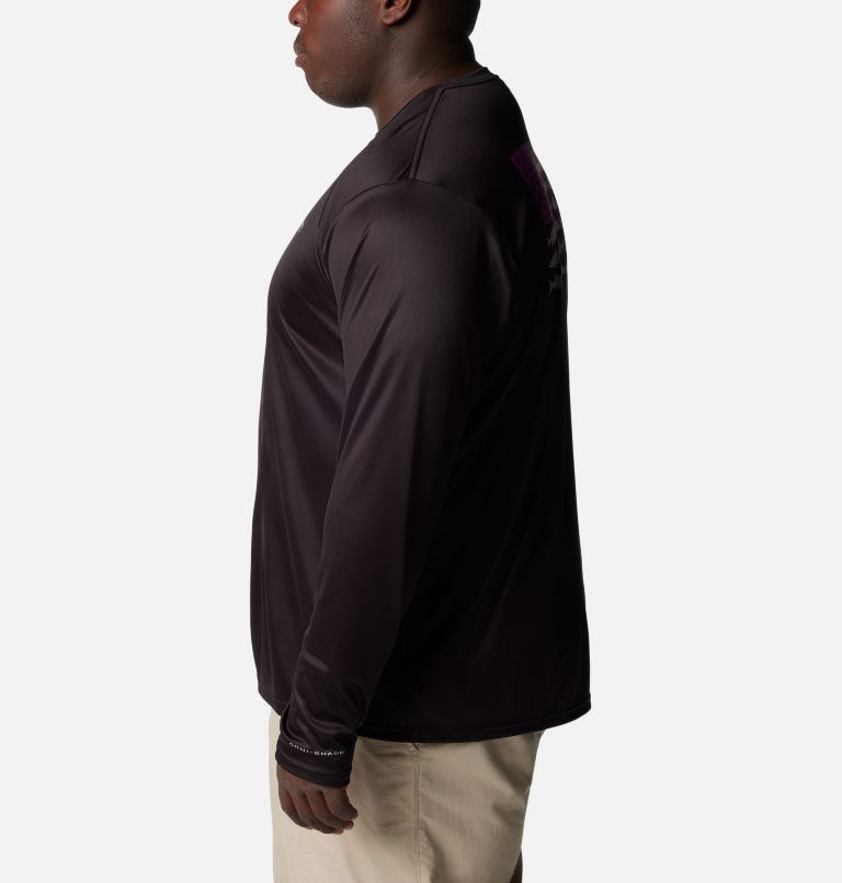 Men's PFG Terminal Tackle Fish Flag Long Sleeve Shirt - Big, Color: Black, Berry Jam Inshore Fish, image 3