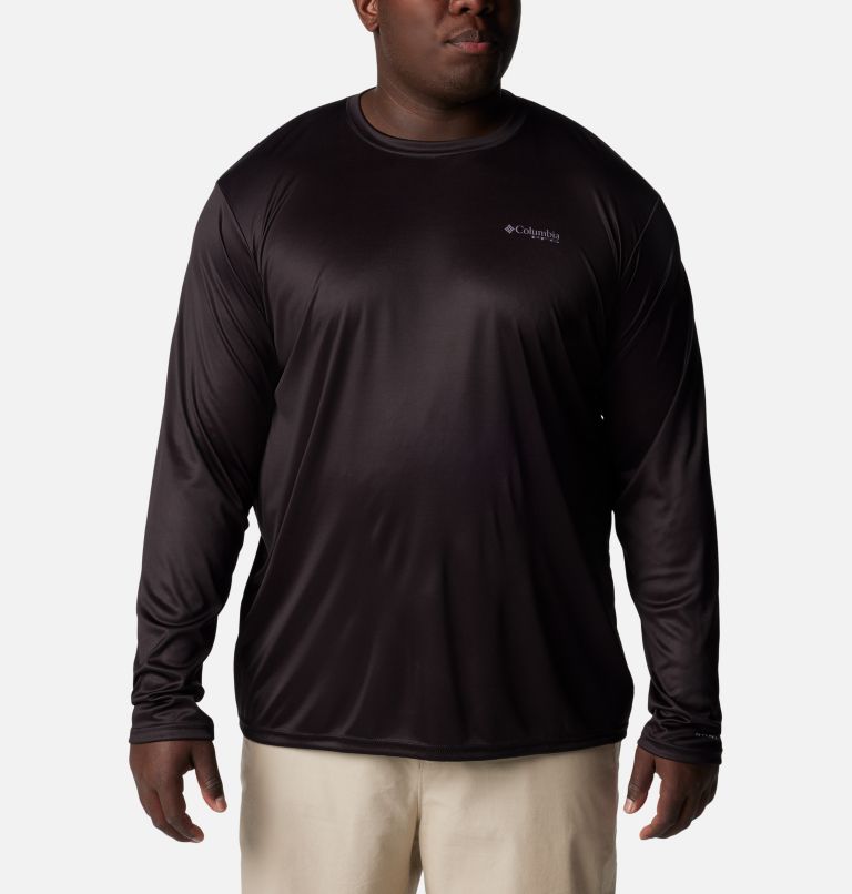 Men's PFG Terminal Tackle Fish Flag Long Sleeve Shirt - Big, Color: Black, Berry Jam Inshore Fish, image 2