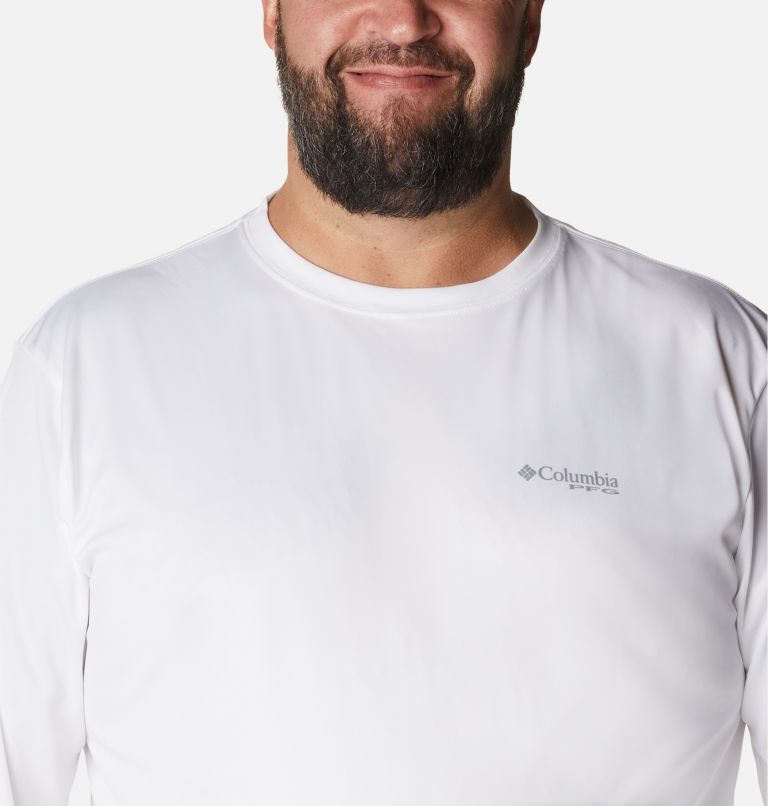Men's PFG Terminal Tackle Fish Flag Long Sleeve Shirt - Big, Color: White, Collegiate Navy, image 4