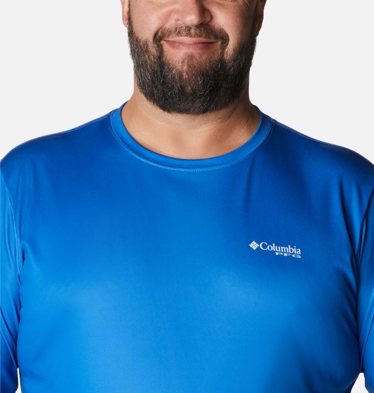 Men's PFG Terminal Tackle Fish Flag Long Sleeve Shirt - Big, Color: Vivid Blue, White, image 4