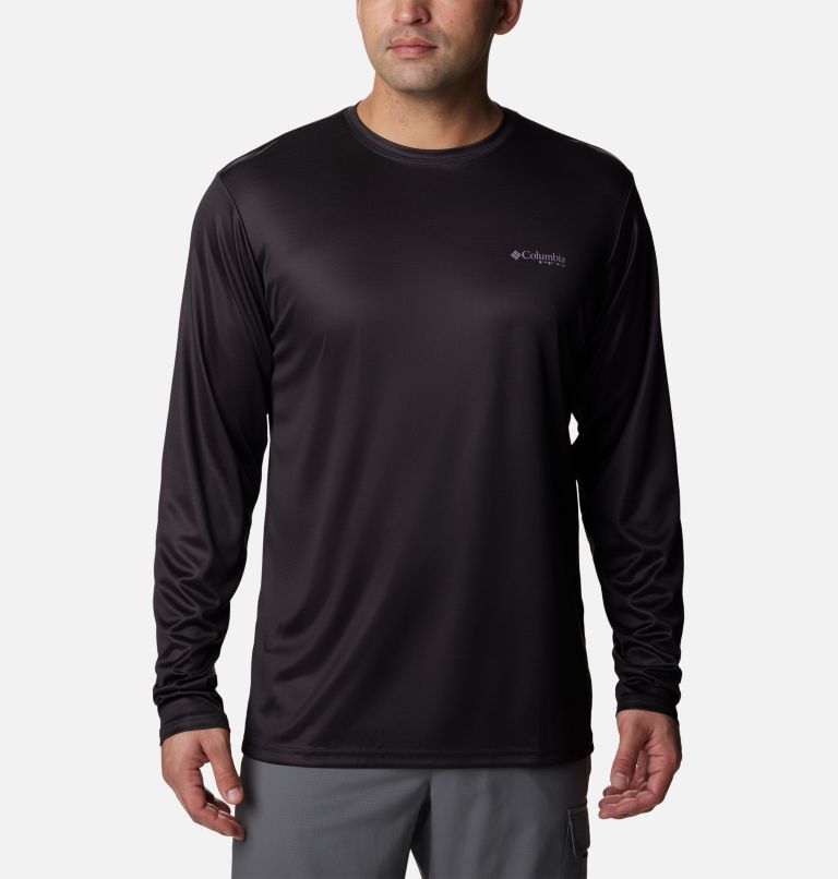 T-shirt à manches longues Terminal Tackle PFG Fish Flag Homme - Grandes tailles, Color: Black, Berry Jam Inshore Fish, image 1