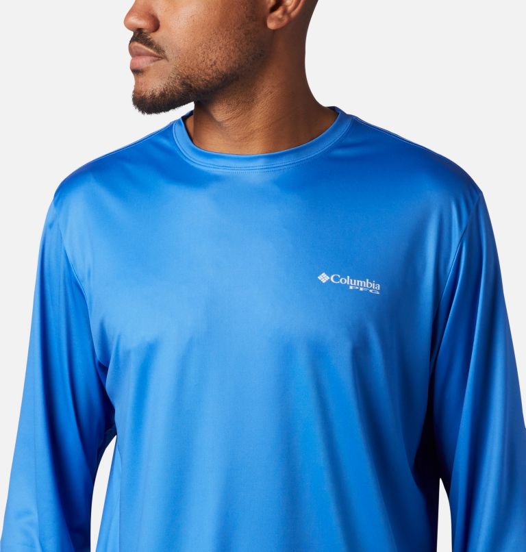 Columbia, Shirts, Columbia Pfg Fishing Shirt Long Sleeve Blue Upf5 Mens  Activewear Outdoor Hiking