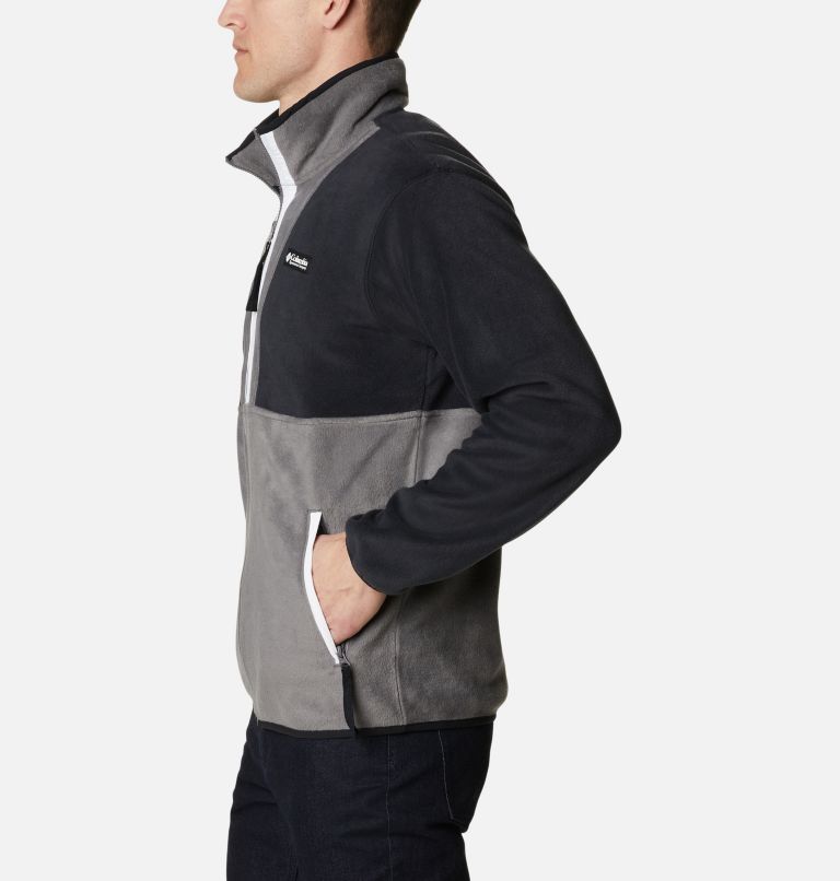 Manteau polaire à fermeture éclair Back Bowl pour hommes, Color: Black, City Grey, White, image 3