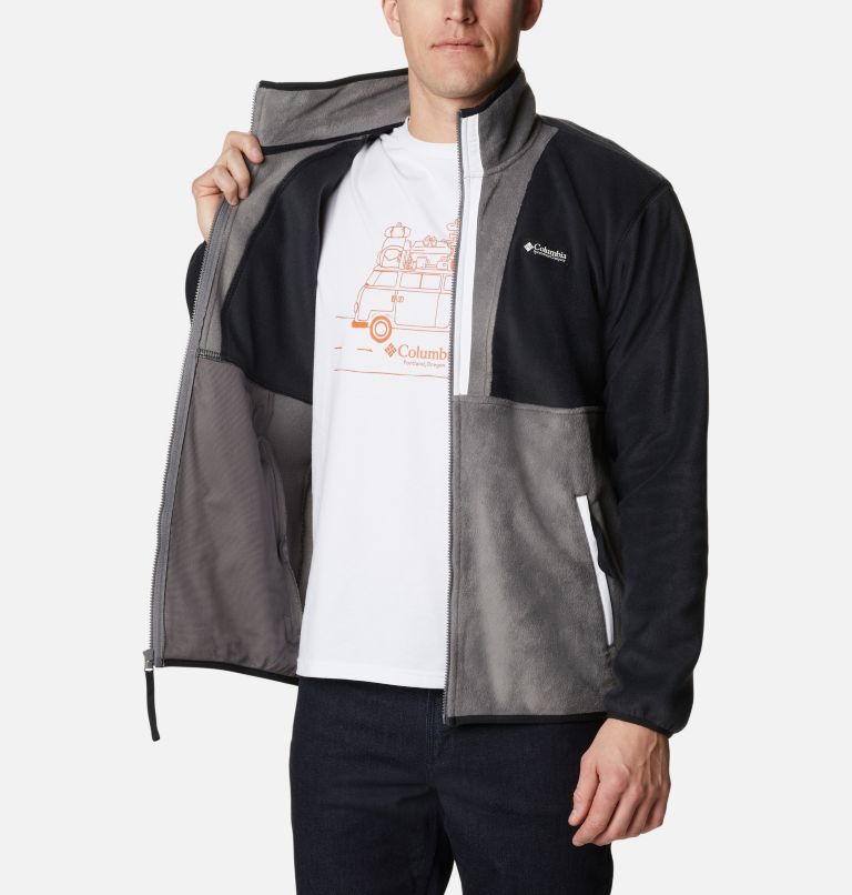 Manteau polaire à fermeture éclair Back Bowl pour hommes, Color: Black, City Grey, White, image 5
