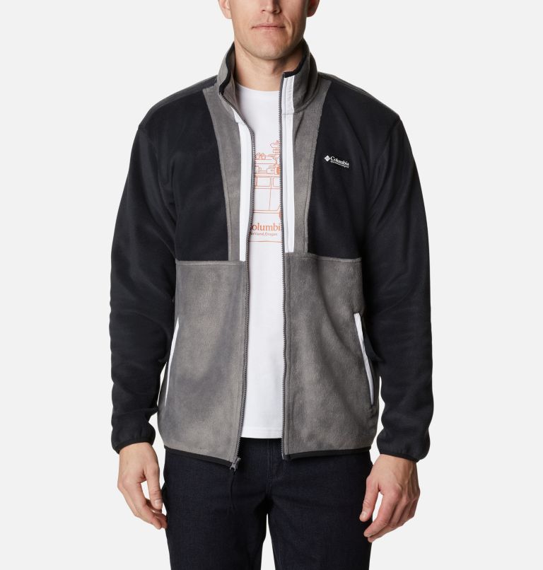 Manteau polaire à fermeture éclair Back Bowl pour hommes, Color: Black, City Grey, White, image 1