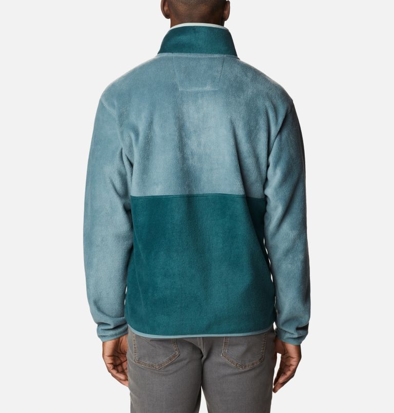 Thumbnail: Men's Back Bowl Full Zip Fleece Jacket, Color: Metal, Night Wave, image 2