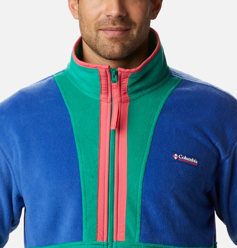 Manteau polaire à fermeture éclair Back Bowl pour hommes, Color: Lapis Blue, Emerald Green, image 4