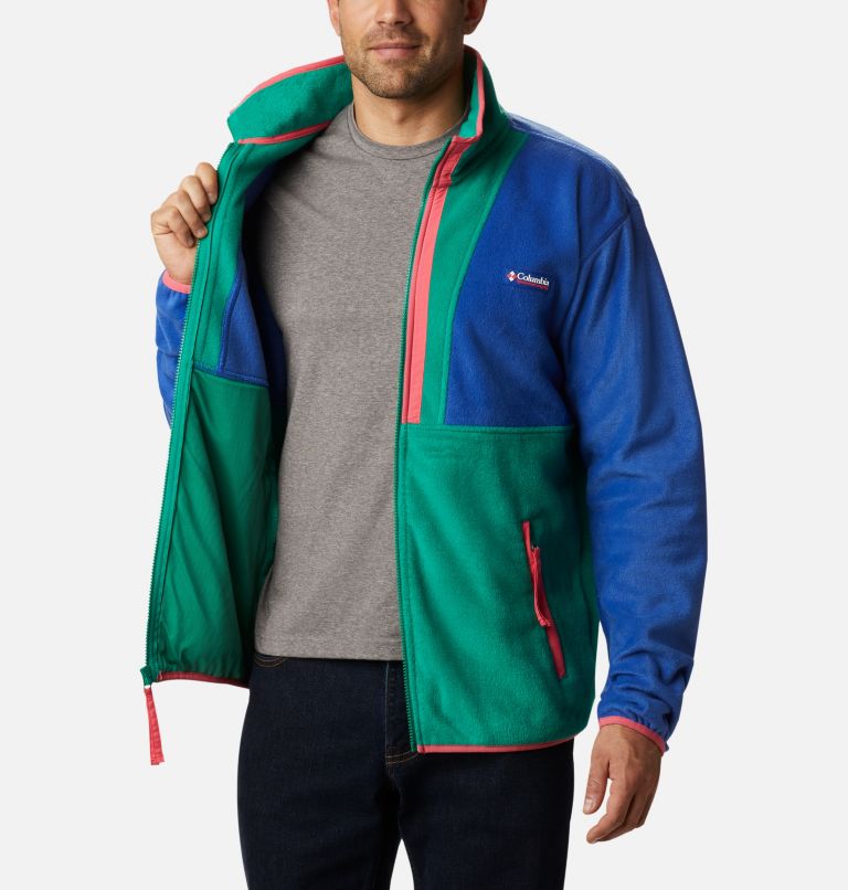 Manteau polaire à fermeture éclair Back Bowl pour hommes, Color: Lapis Blue, Emerald Green, image 5