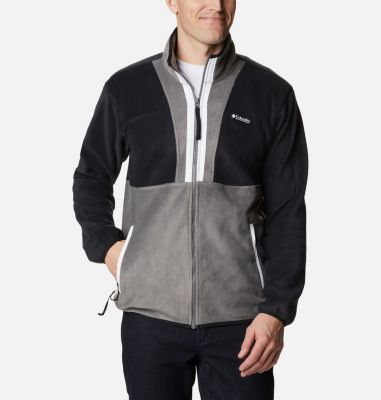 grey columbia fleece jacket