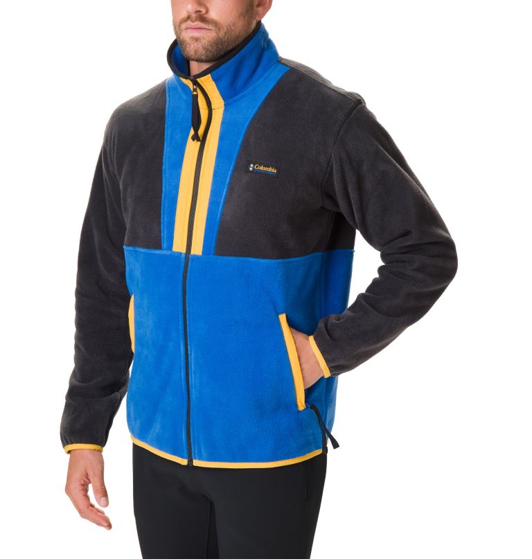 Men's Back Bowl Fleece, Color: Azul, Black, Stinger, image 3
