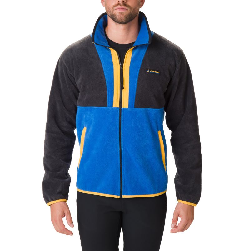  Chaqueta de forro polar para hombre, color azul y