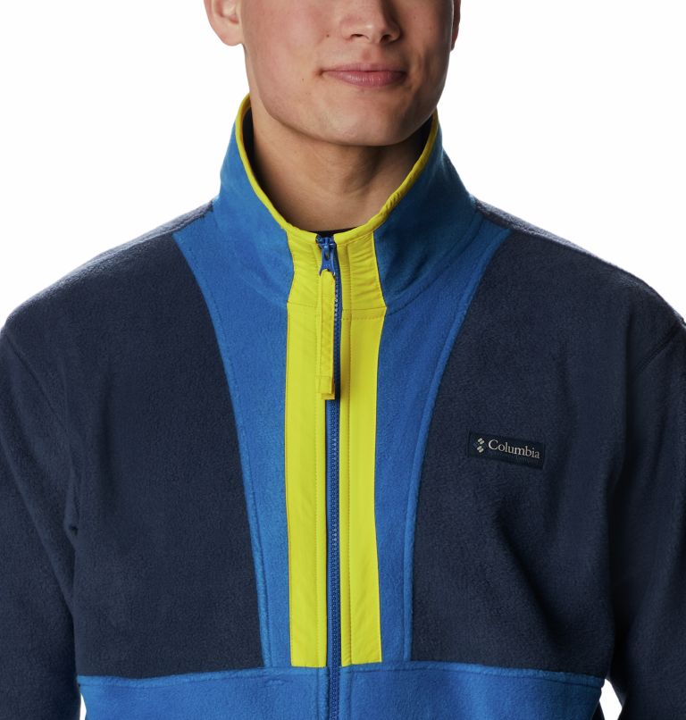 Back Bowl Full Zip Fleece | 464 | L, Color: Collegiate Navy, Brt Indigo, Laser Lemon, image 4