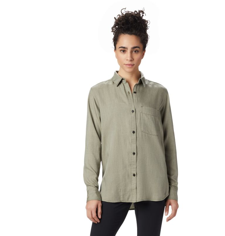 Women's Willow Spring Long Sleeve Shirt, Color: Dark Army, image 1