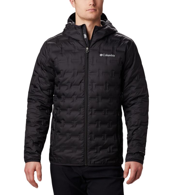 Thumbnail: Men's Delta Ridge Down Hooded Jacket, Color: Black, image 1