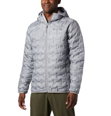 Men's Delta Ridge&trade; Down Hooded Jacket Delta Ridge&trade; Down Hooded Jacke | 010 | S, Columbia Grey Heather, front