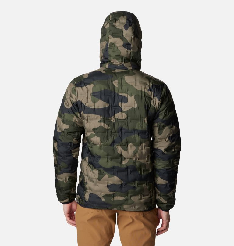 Thumbnail: Men's Delta Ridge Down Hooded Jacket, Color: Stone Green Mod Camo Print, image 2